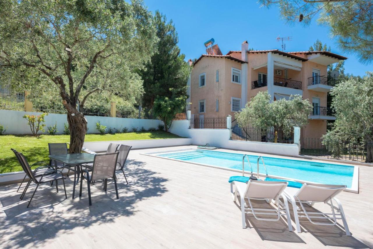 Louloudis Pool Villa Skala Rachoni  Buitenkant foto