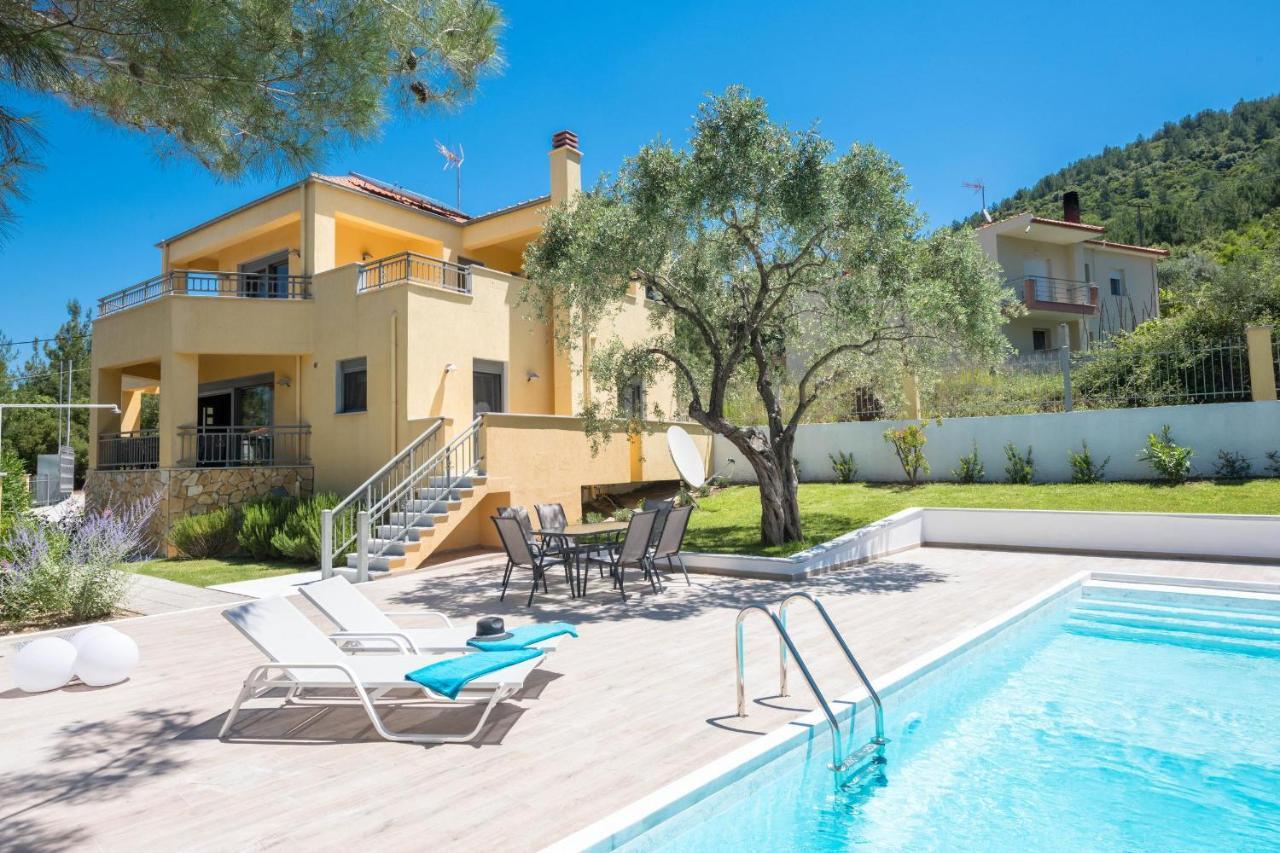Louloudis Pool Villa Skala Rachoni  Buitenkant foto