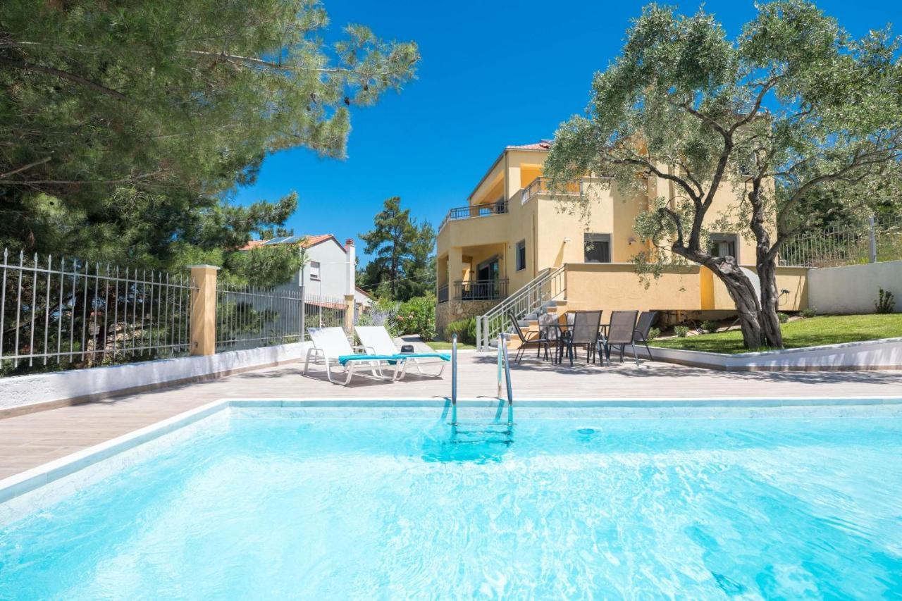 Louloudis Pool Villa Skala Rachoni  Buitenkant foto