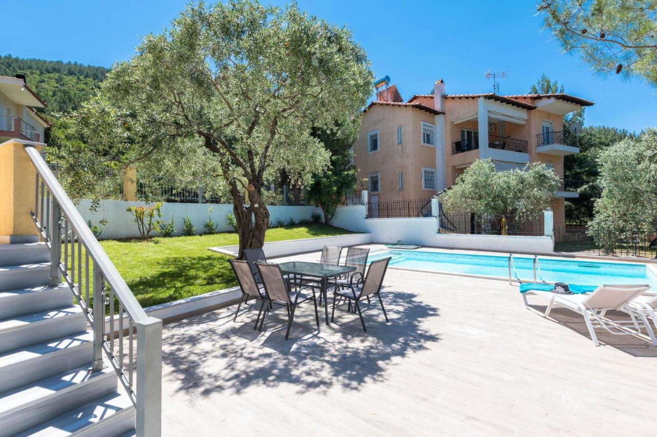 Louloudis Pool Villa Skala Rachoni  Buitenkant foto