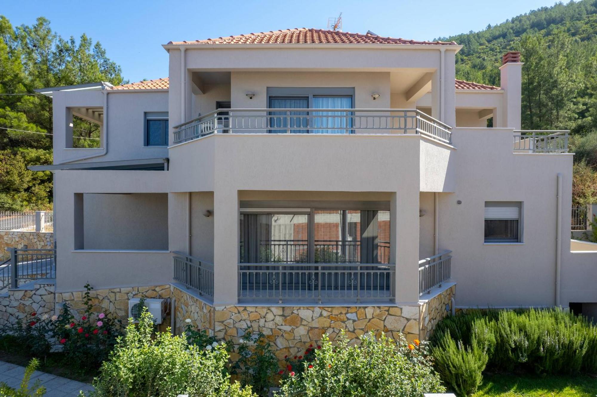 Louloudis Pool Villa Skala Rachoni  Buitenkant foto
